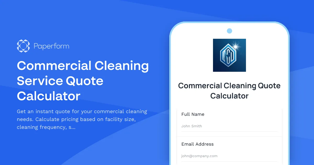 Commercial Cleaning Service Quote Calculator