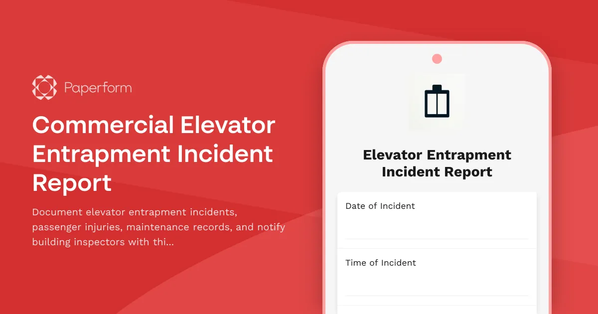 Commercial Elevator Entrapment Incident Report