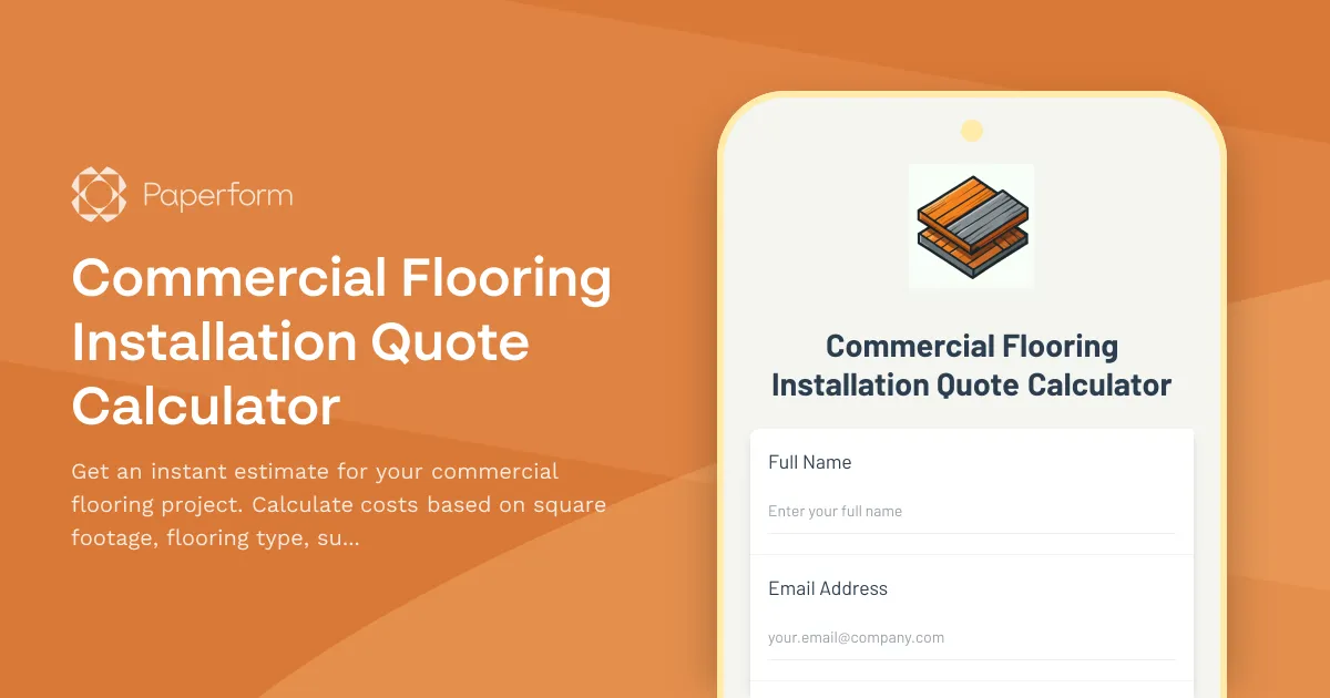 Commercial Flooring Installation Quote Calculator