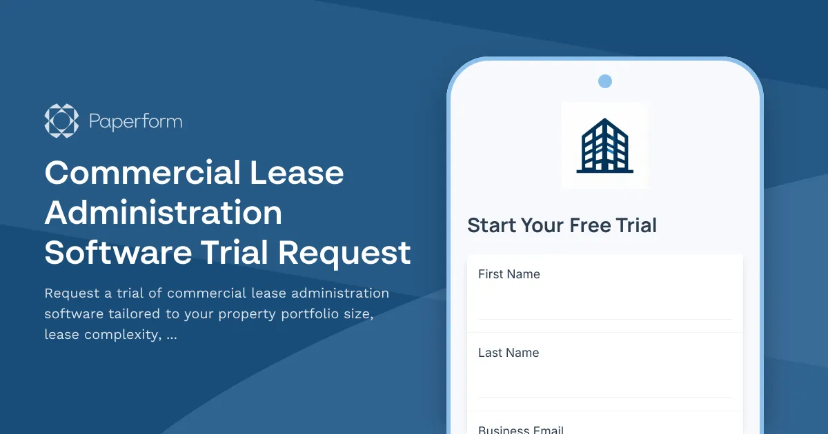 Commercial Lease Administration Software Trial Request