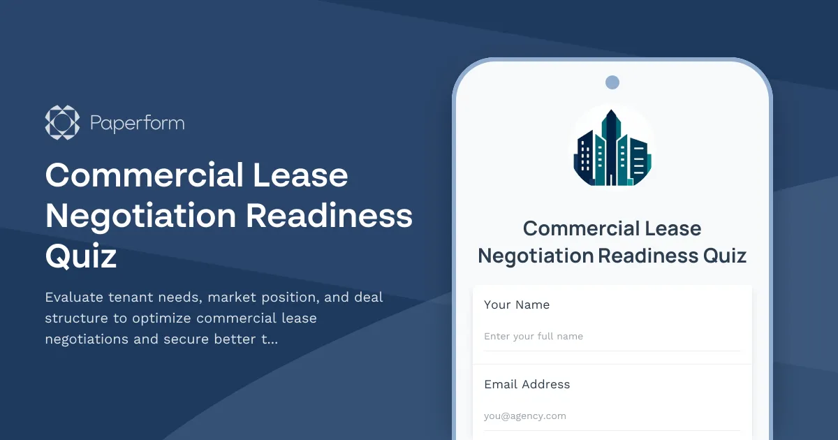 Commercial Lease Negotiation Readiness Quiz