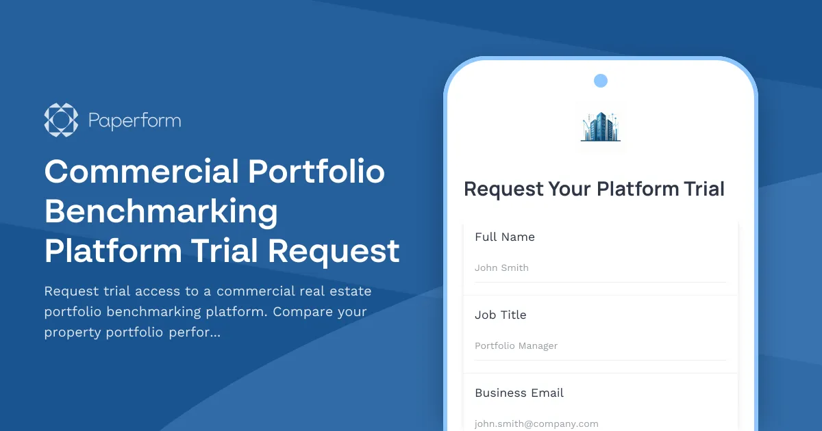 Commercial Portfolio Benchmarking Platform Trial Request