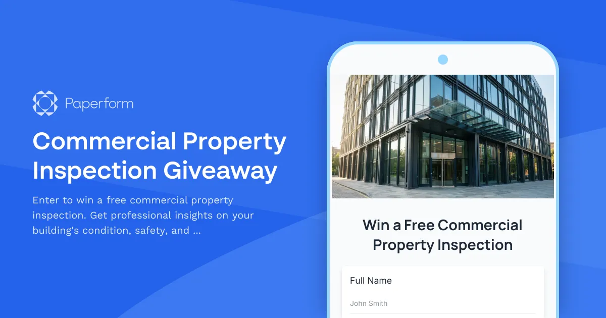 Commercial Property Inspection Giveaway