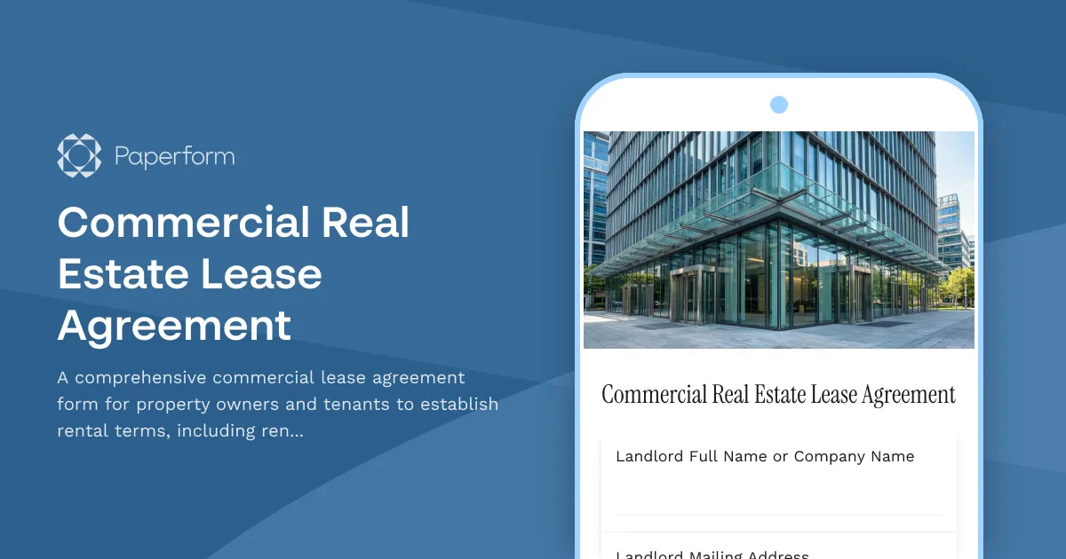 Commercial Real Estate Lease Agreement