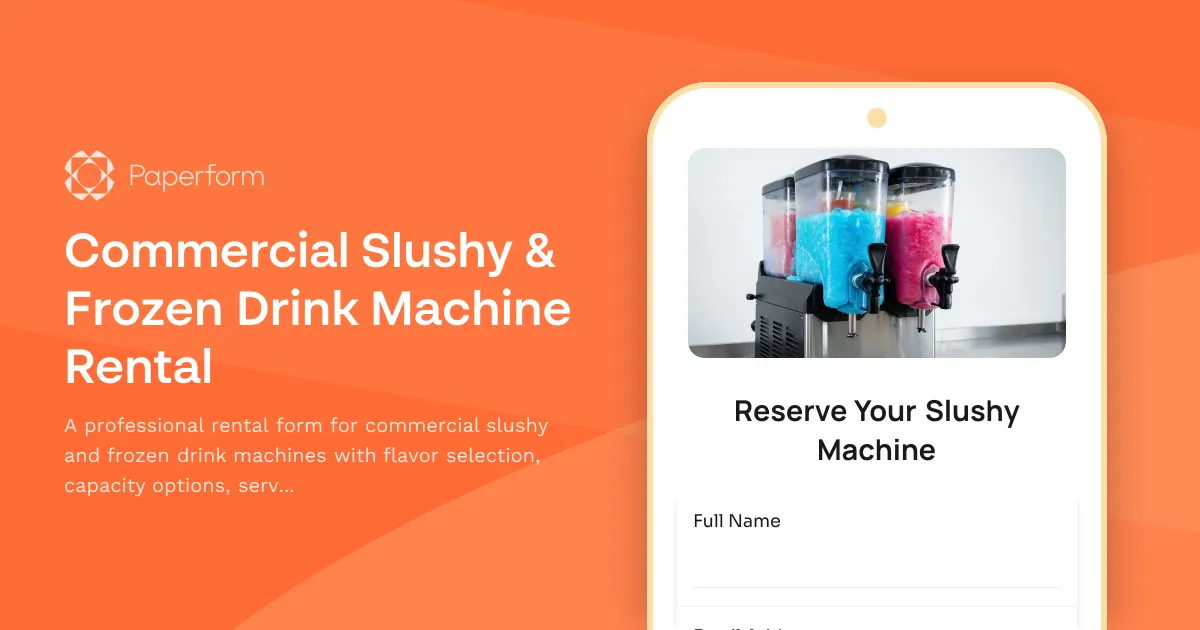 Commercial Slushy & Frozen Drink Machine Rental