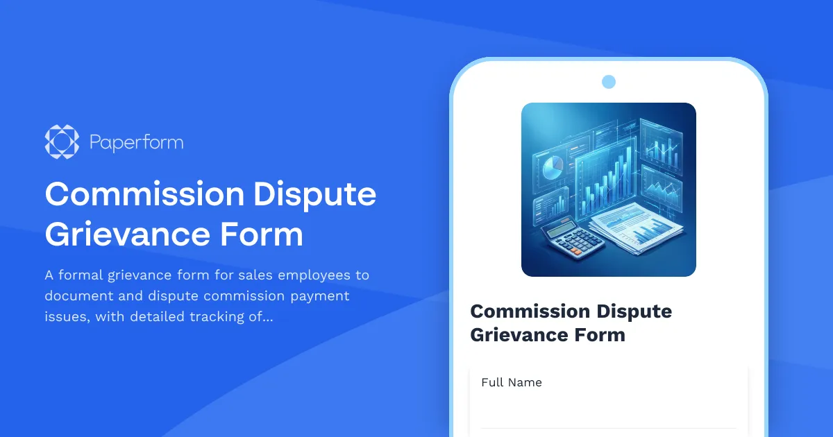 Commission Dispute Grievance Form
