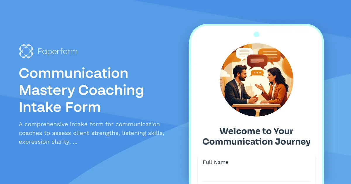 Communication Mastery Coaching Intake Form
