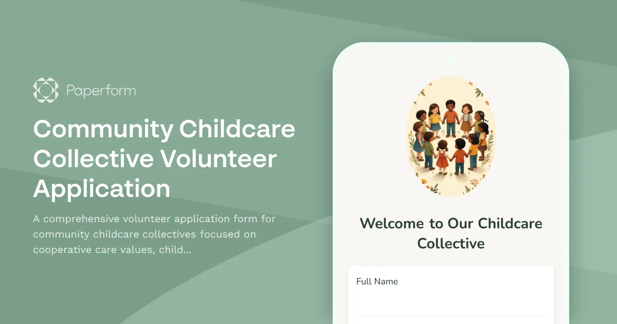 Community Childcare Collective Volunteer Application