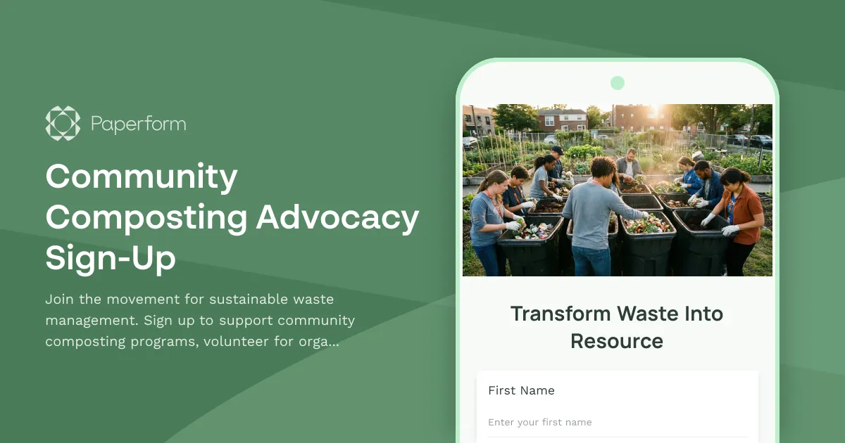 Community Composting Advocacy Sign-Up