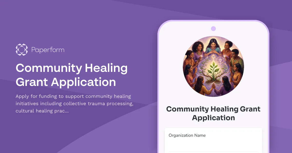 Community Healing Grant Application