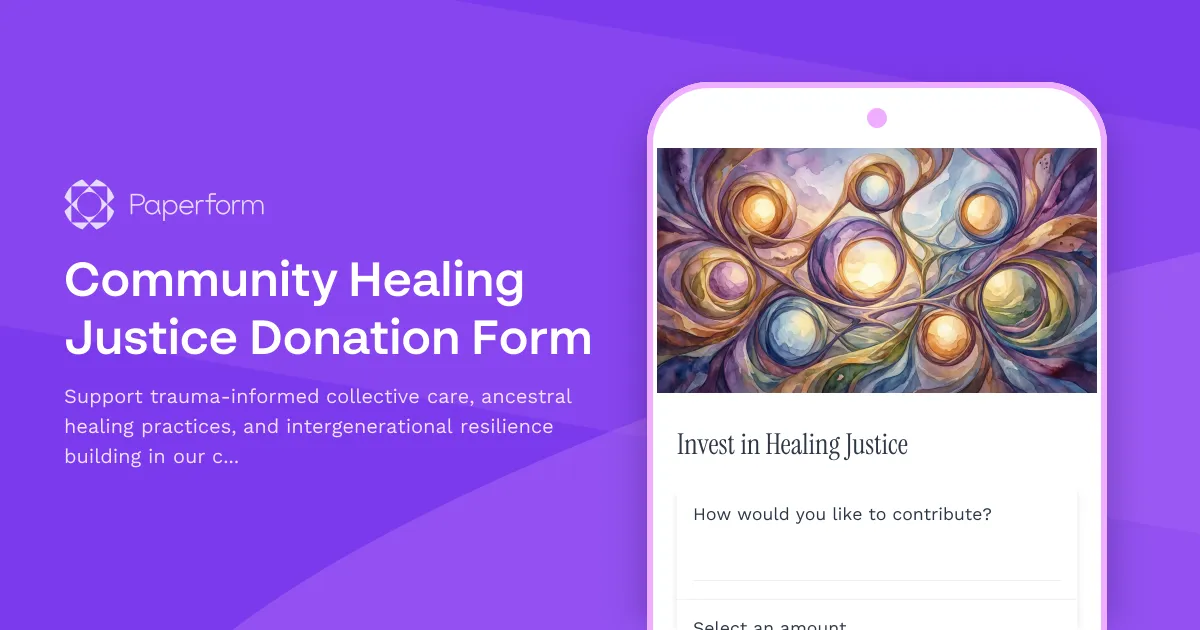 Community Healing Justice Donation Form