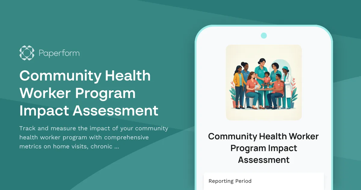 Community Health Worker Program Impact Assessment