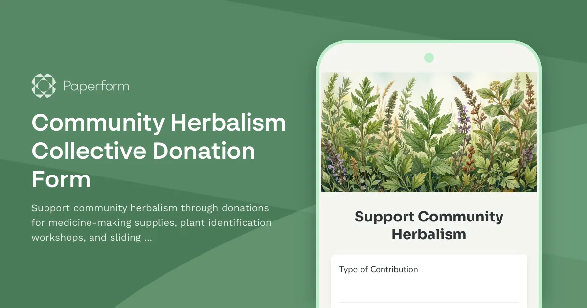 Community Herbalism Collective Donation Form