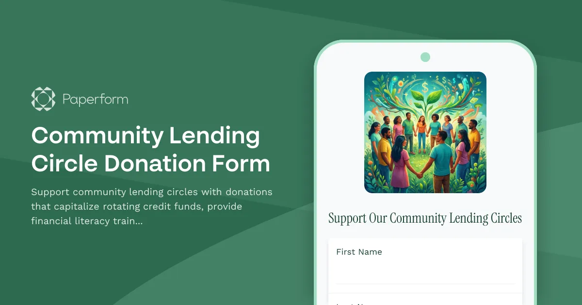 Community Lending Circle Donation Form