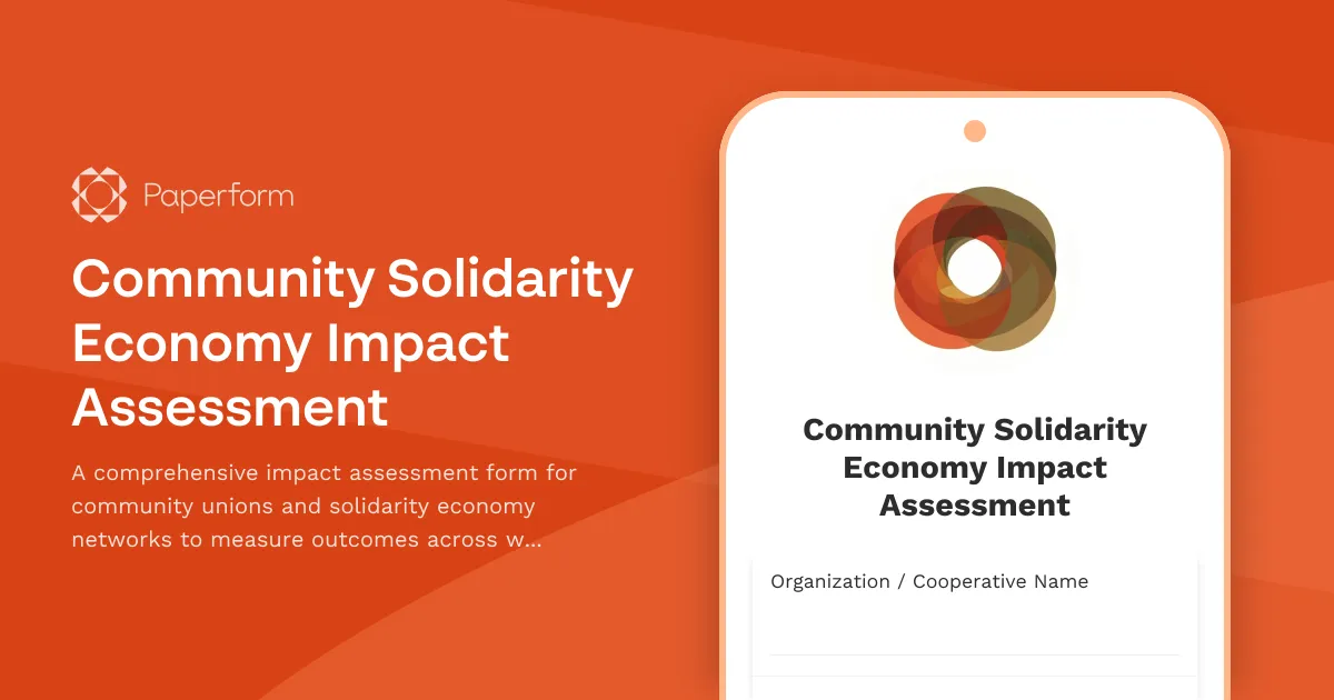 Community Solidarity Economy Impact Assessment