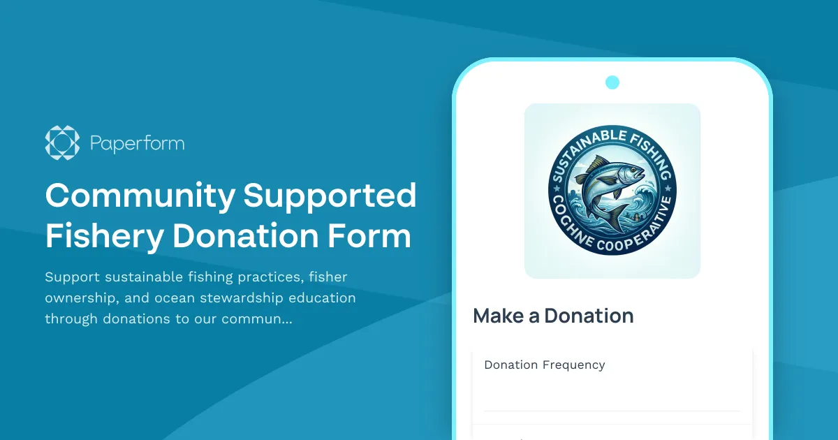 Community Supported Fishery Donation Form