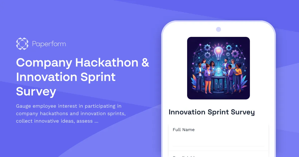 Company Hackathon & Innovation Sprint Survey