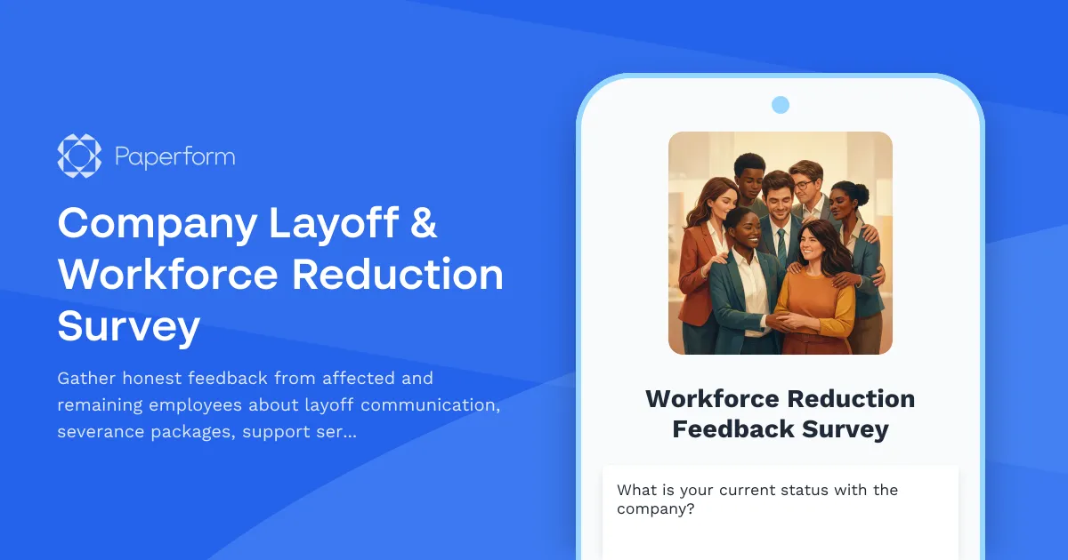 Company Layoff & Workforce Reduction Survey