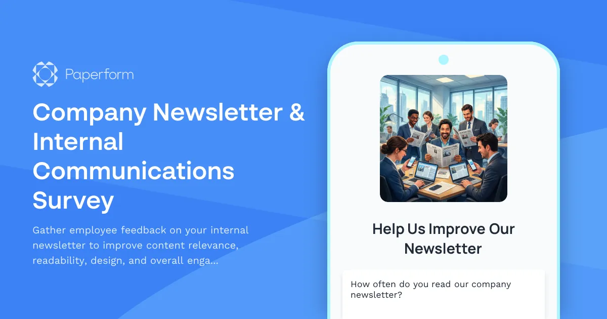 Company Newsletter & Internal Communications Survey