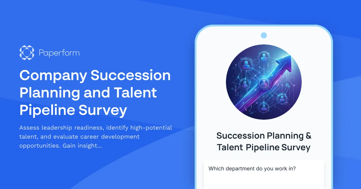 Company Succession Planning and Talent Pipeline Survey
