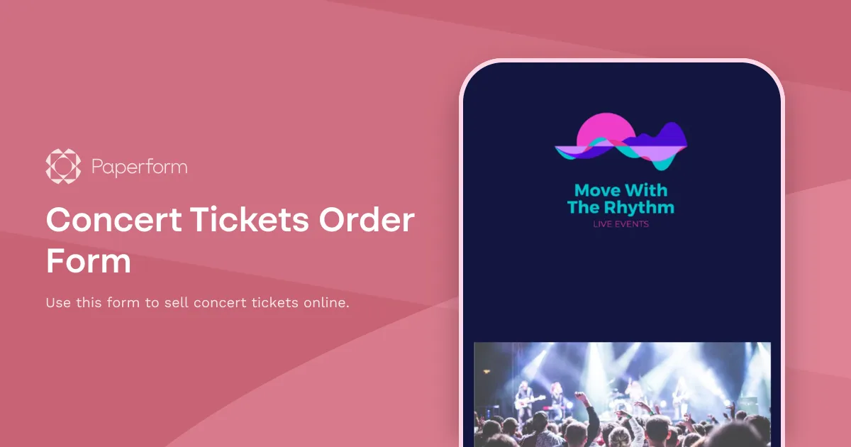Concert Tickets Order Form