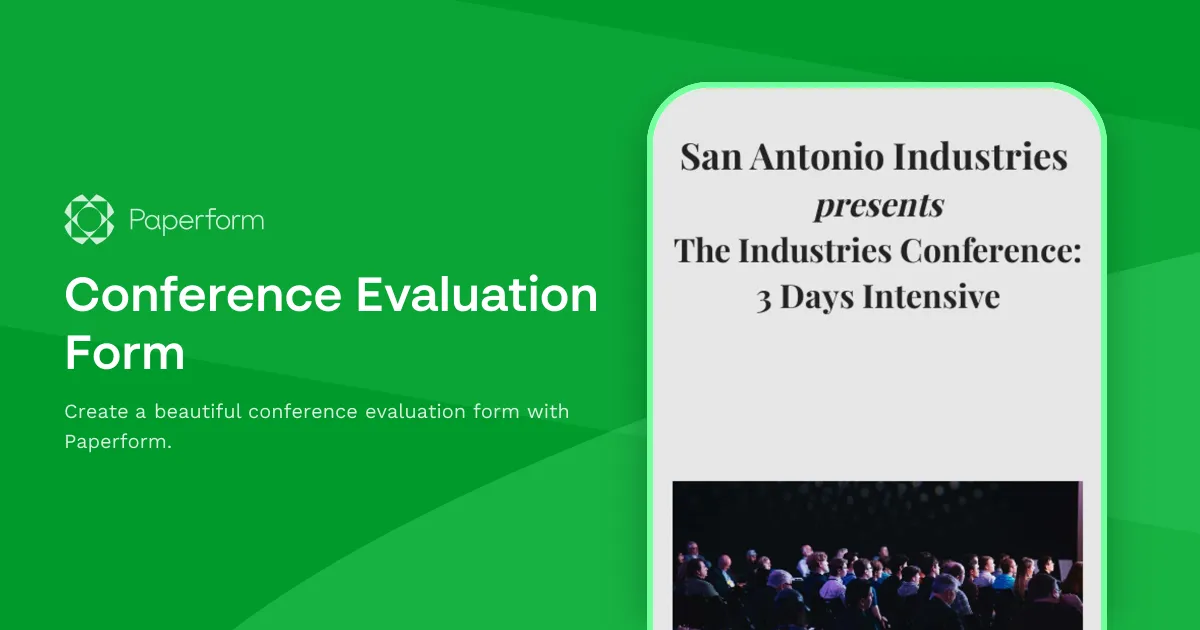 Conference Evaluation Form