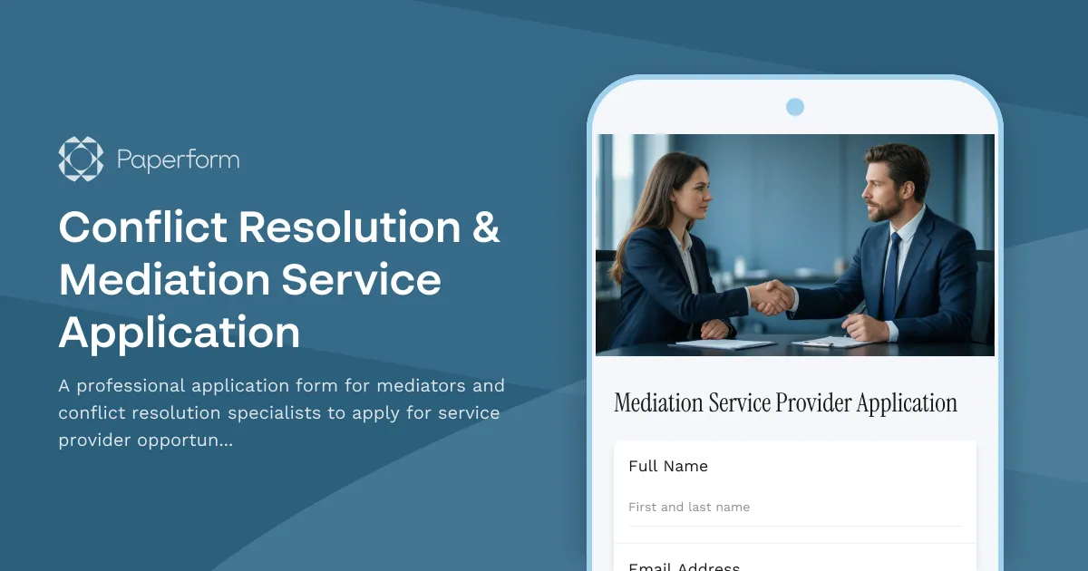 Conflict Resolution & Mediation Service Application
