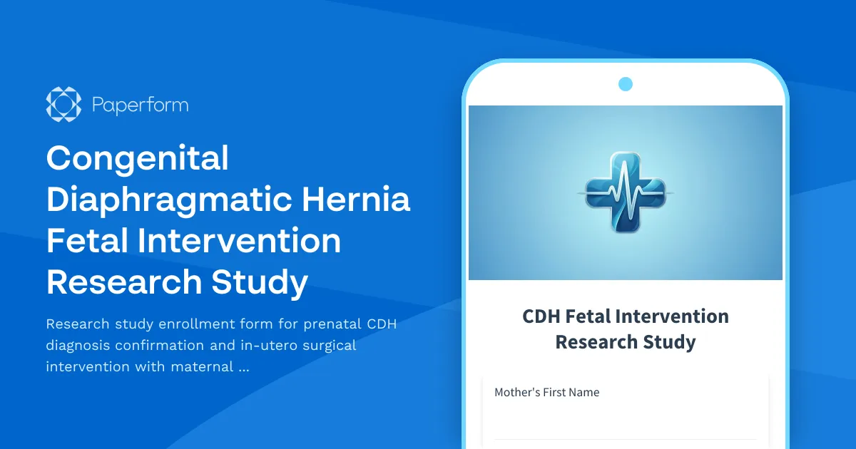 Congenital Diaphragmatic Hernia Fetal Intervention Research Study