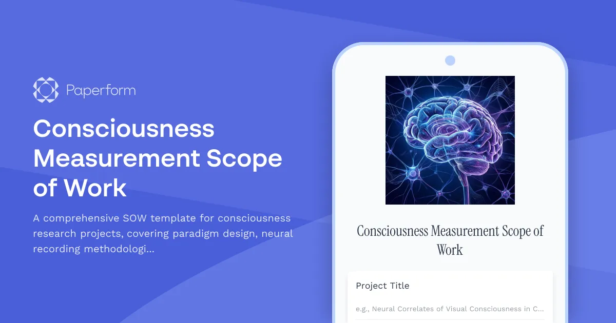 Consciousness Measurement Scope of Work