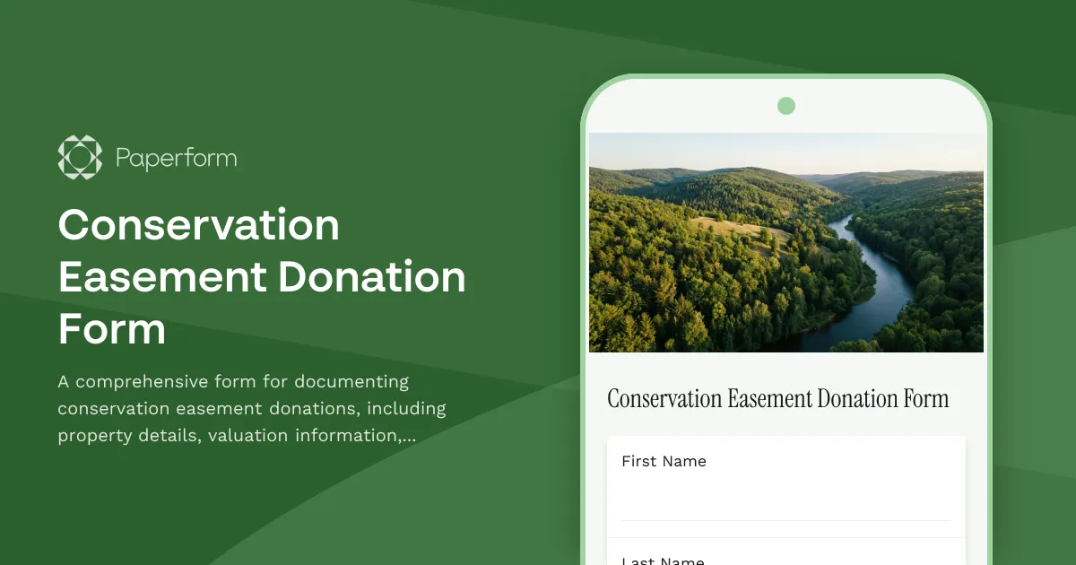 Conservation Easement Donation Form