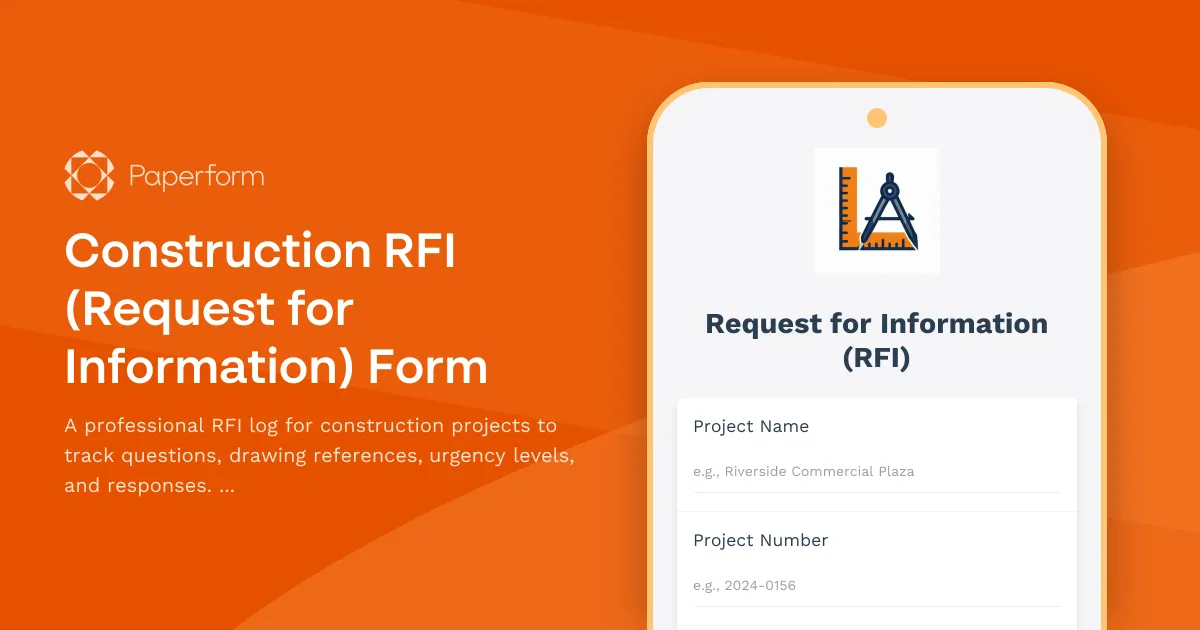 Construction RFI (Request for Information) Form