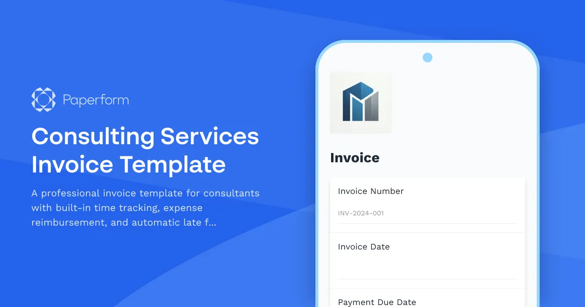 Consulting Services Invoice Template