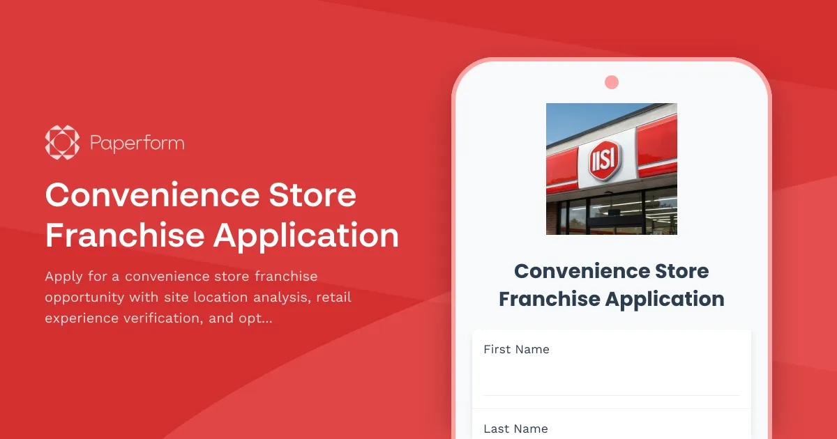 Convenience Store Franchise Application