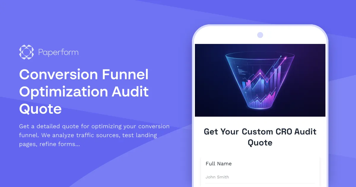 Conversion Funnel Optimization Audit Quote