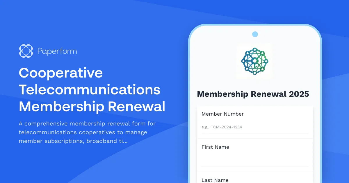 Cooperative Telecommunications Membership Renewal