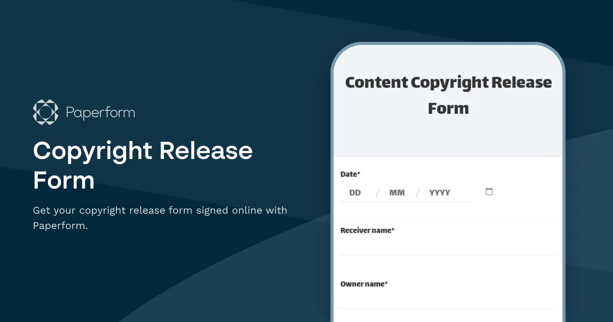 Copyright Release Form