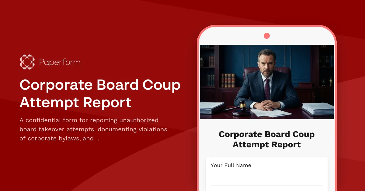 Corporate Board Coup Attempt Report