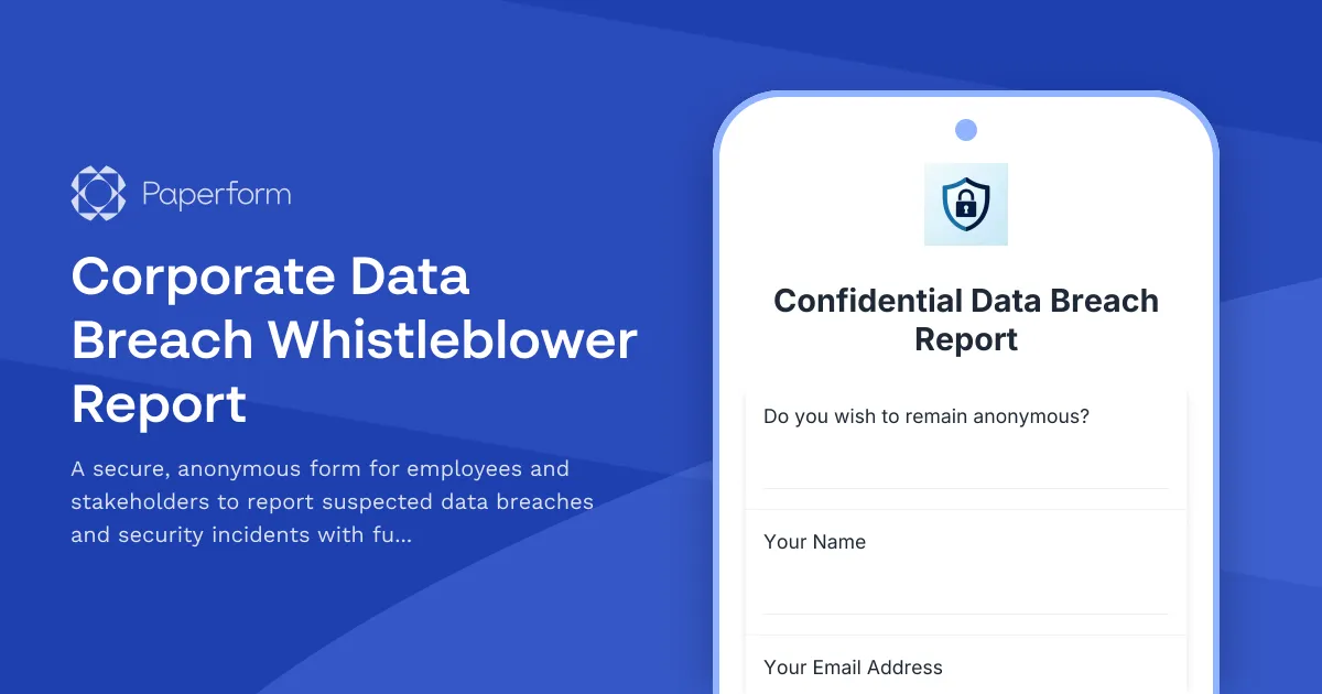 Corporate Data Breach Whistleblower Report