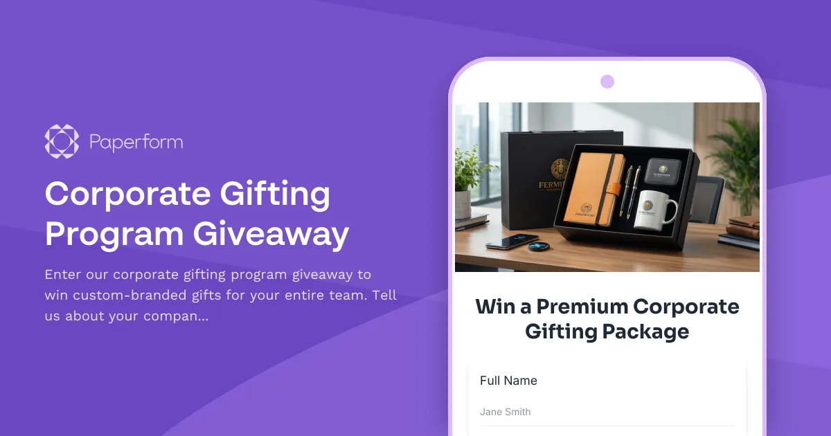 Corporate Gifting Program Giveaway