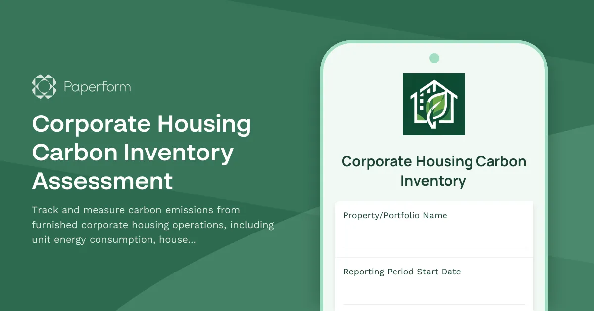 Corporate Housing Carbon Inventory Assessment