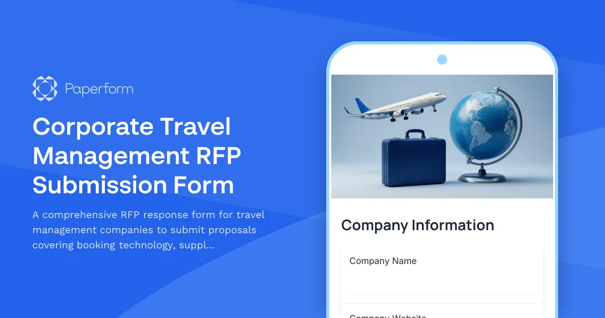 Corporate Travel Management RFP Submission Form