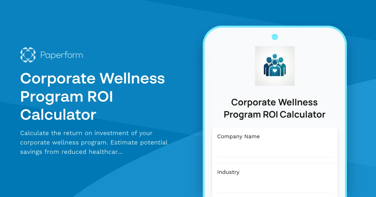 Corporate Wellness Program ROI Calculator
