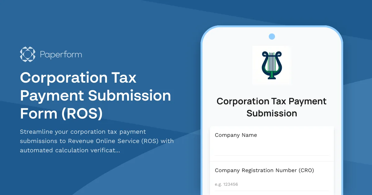 Corporation Tax Payment Submission Form (ROS)