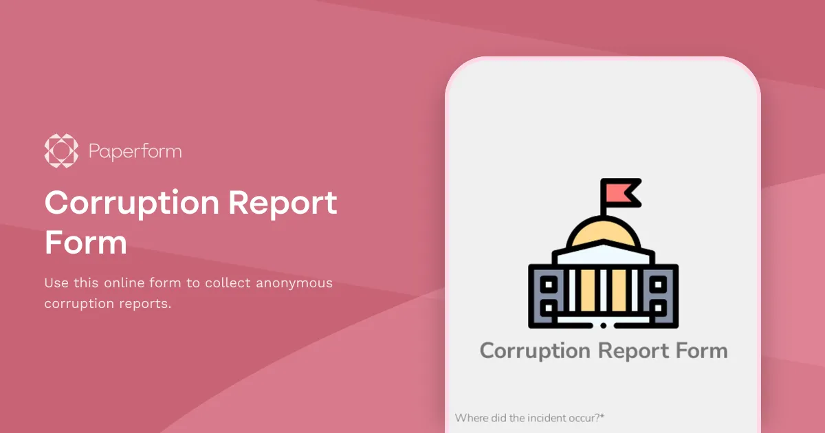 Corruption Report Form