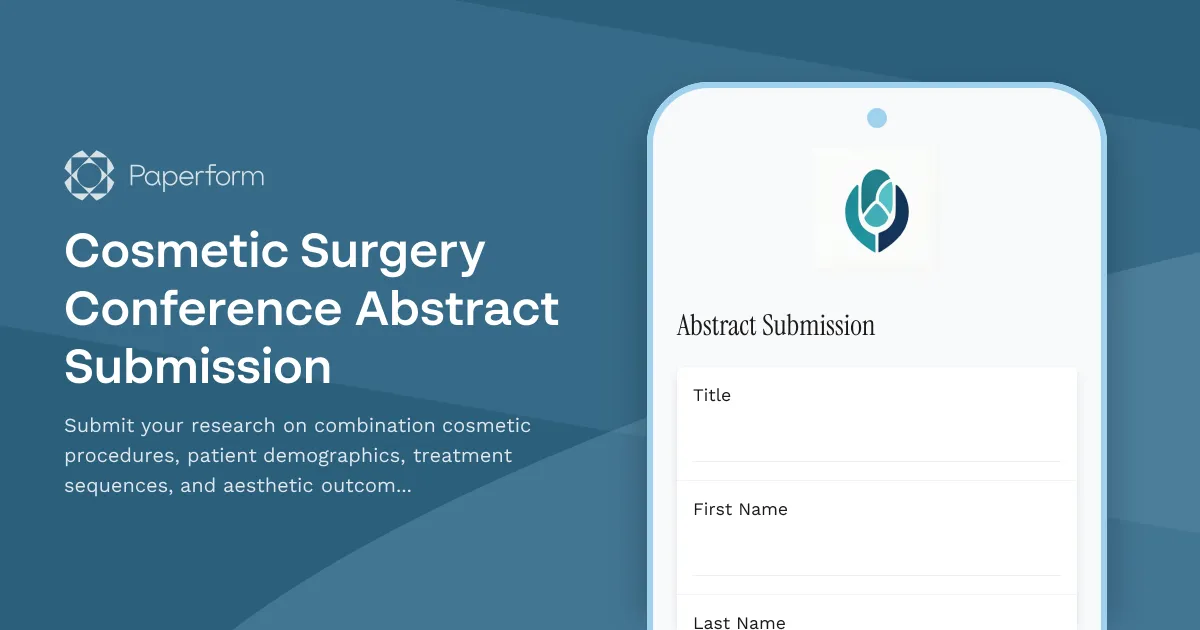 Cosmetic Surgery Conference Abstract Submission
