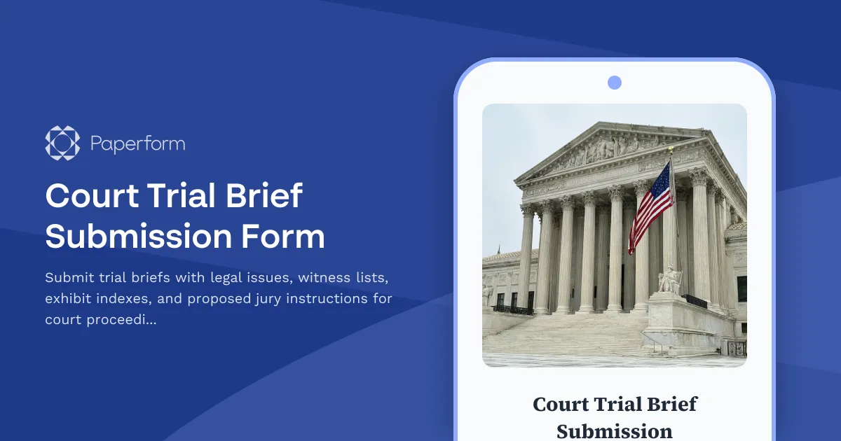 Court Trial Brief Submission Form