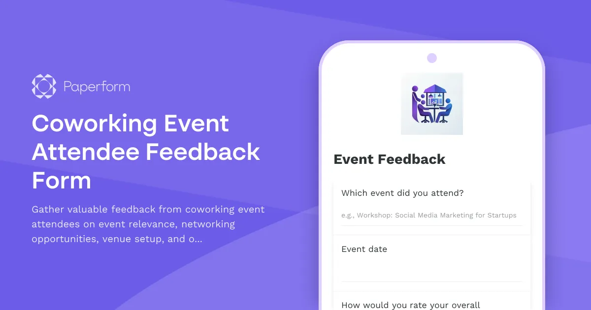 Coworking Event Attendee Feedback Form