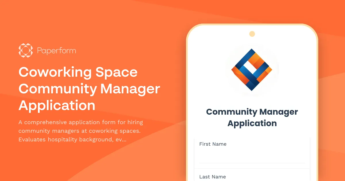 Coworking Space Community Manager Application
