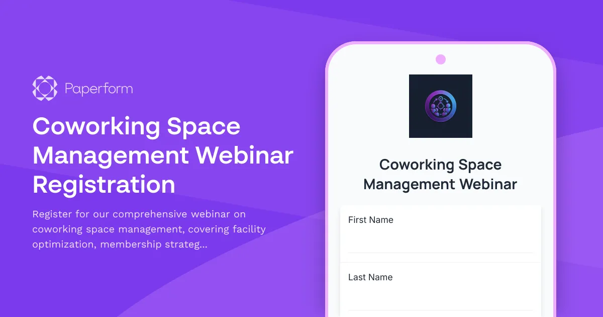 Coworking Space Management Webinar Registration