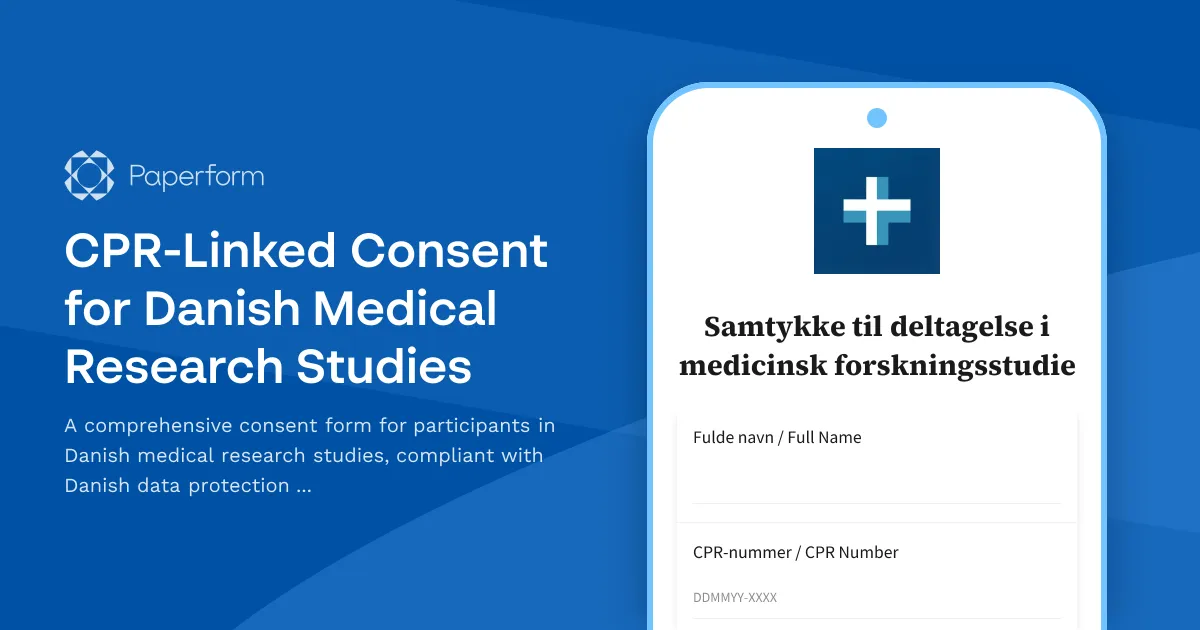 CPR-Linked Consent for Danish Medical Research Studies